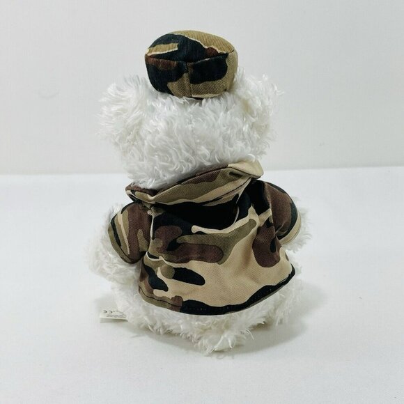 Artistic Toy Bear Plush Army Military Soldier Jacket Veteran Uniform Hat Costume - Picture 2 of 12